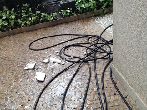 Hidrojateamento na Quinta da Paineira